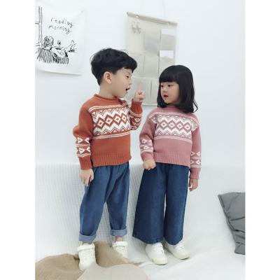 China TENG YU Kids Fashion Design Jacquard Anti-pilling Knitting Boys Girls Unisex Sweater for sale