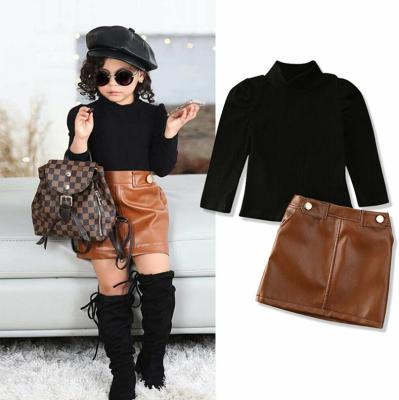 China Best Price Anti-Static Top Custom Made Girls Sweater Factory OEM Design Fashion Girls Two Piece Sweater Sets for sale