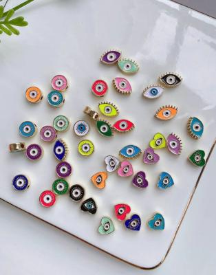 China Newest 2021 2020 New Style Evil Eyes Form Jewelry Multicolor Copper Findings For Jewelry Making for sale