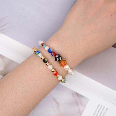 China Wholesale BOHEMIA Copper Beads Bracelets Freshwater Pearl Beads Bracelets For Women Present Jewelry Gift for sale