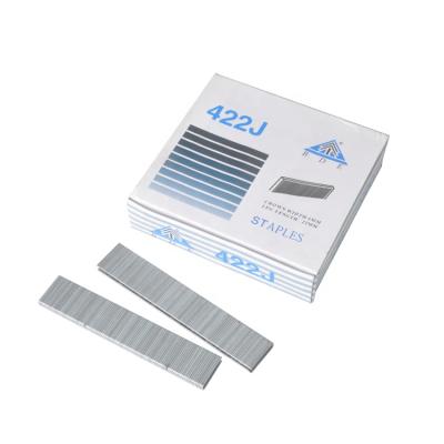 China TS-D24 850 Size Quality U Staples 422J Flat Staples For Furniture Iron Nails For Sofa for sale