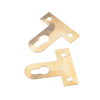 China TS-K118 810 Industrial T-shape Frame Oil Painting Frame Hanger 3 Holes Gold Hanging Accessories Sample Available for sale