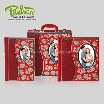 China PU Leather Wedding Album Cover + Suitcase 8x12