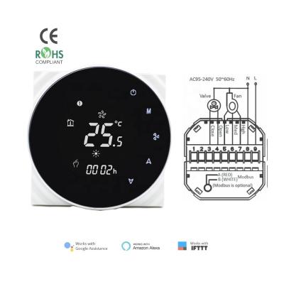 China 2020 PC+ABS Top Nest Tender Round (Fireproof) Amazon Xiamen Fujian RS485 Modbus Form 3D Temperature Controller Thermostat With Tuya App Control for sale