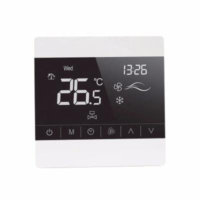 China LCD Digital Display Touch Screen Central Air Conditioner FCU Room Thermostat HTW-61-FC002/T8000 for sale