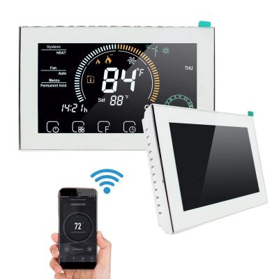 China Two Stage Wifi Enabled Multi Zone Thermostat For Heat Pump HTW-MT08 for sale