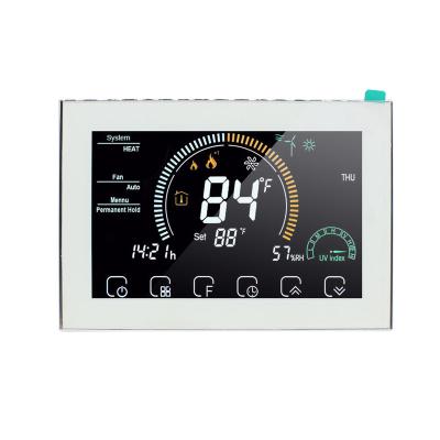 China 24V 2 stage heat/cool digital 7 days programming smart wifi APP voice control heat pump thermostat HTW-MT08 for sale