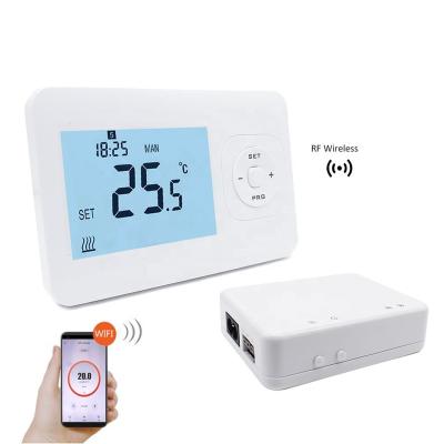 China Hotel HVAC RF Tuya Life Wifi Control Wireless Smart Thermostat For Gas Boiler for sale