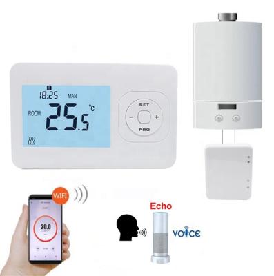 China Hotel Gas Boiler Wireless 868 Wireless Wifi Room Wall Mounted Thermostat for sale