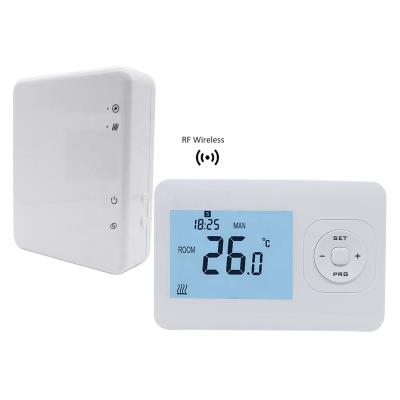 China Smart Household Tuya Life Wireless Wifi Control RF Battery 2 Part Thermostat For Gas Boiler for sale