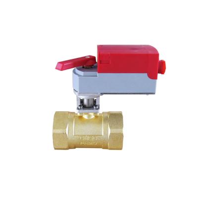 China General Factory Price 1 Inch 2 Inch DN25 DN50 Electric Actuator Motorized Zone Valve 0-10v Modulation Control Brass Ball Valve for sale