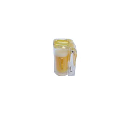 China Queen Bee Farms Portable Useful Cage Marker Yellow Plastic Bottle With Plunger Beekeeping Equipment Soft Insect Bee Tool for sale