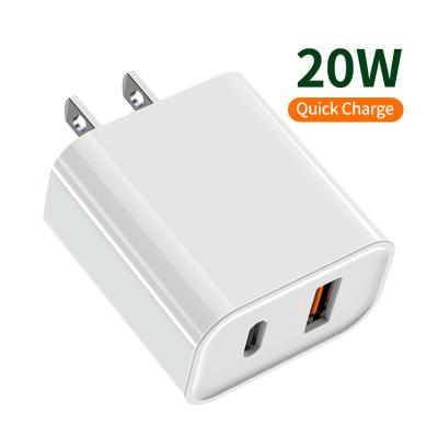 China GOOD-SHE 20W High Speed ​​Fast Travel Mobile Phones Adapter 9V 2.22A PD QC3.0 Charger Au Eu USA Plugs Usb PD Chargers for sale