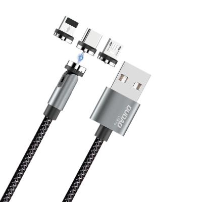 China New Fast Rotating Magnetic Charging L9Pro Data Cable Round Three-in-one Bend Magnetic Charging Cable for sale