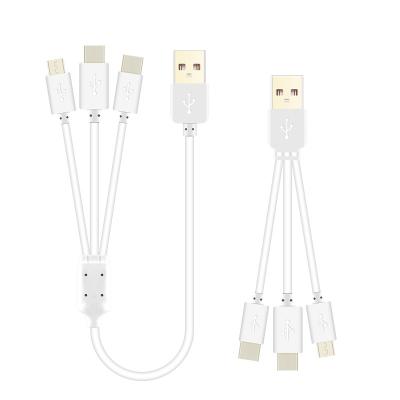 China Factory Wholesale Fast Charging Three-in-One LED Data Cable Usb Data Cable 6A Fast Charging Injection Data Cable for sale