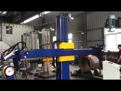 Double grinding heads high efficiency industrial tank vessel automatic polishing sanding machine