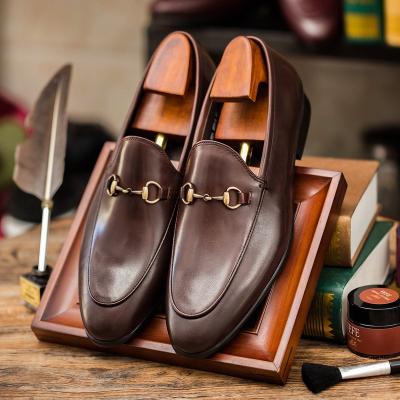 China Wholesale High Quality Breathable Stylish Loafers Luxury Genuine Leather Loafers Shoes Men With Custom Logo for sale