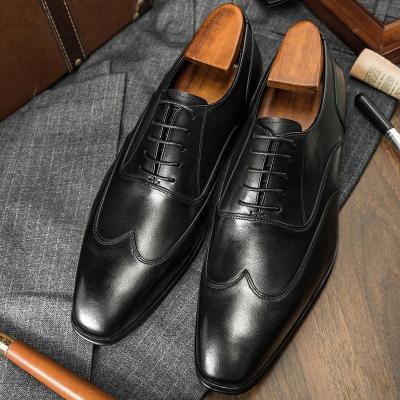 China 2021 Breathable Luxury Oxford Shoes Handmade Real Leather Men's Formal Casual Shoes Summer for sale