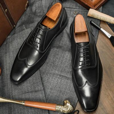 China 2021 Best Of Oxford Summer New Arrival Luxury Breathable Handmade Genuine Leather Men Wedding Shoes for sale