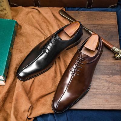 China Custom Wholesale Men's Luxury Handcrafted Genuine Leather and Oxfords Stylish Shoes Breathable for sale