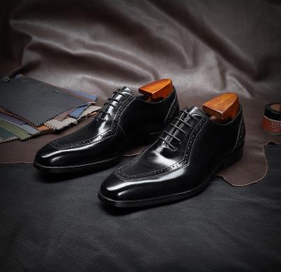 China Top Selling Luxury Fashionable British Casual Shoes Men's Breathable Office Shoes RTS Genuine Leather for sale