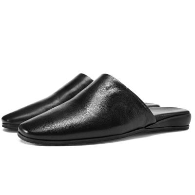 China 2022 Wholesale Casual Genuine Leather Shoes Men Half Slippers Business Breathable Outdoor Slip On Dress Shoe for sale