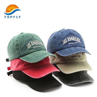 China 2022 Custom Embroidered Embroidered Unisex Washed Cloth Sport Hat COMMON Logo Baseball Hat for sale