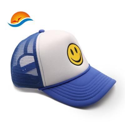 China breathable & High Quality Waterproof 3d Embroidery Five-panel Foam Mesh Trucker Hat Custom Trucker Hat for sale