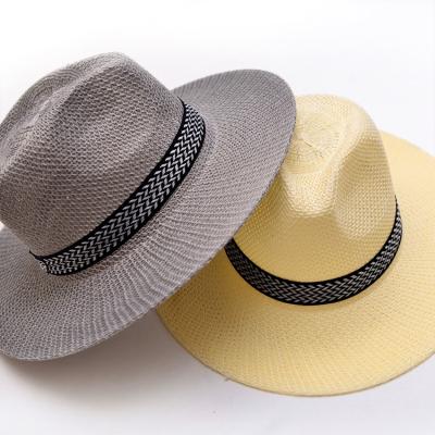 China Hot Selling Wholesale Women Solid Summer Beach Panama Paper Sun Character Ladies Straw Hats for sale