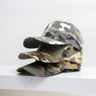 China Wholesale European and American Style Cheap Camouflage Color 6 Panel Hats Custom Sports Hats for sale