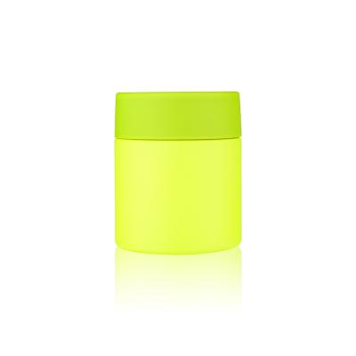 China RTCO TPR Cap Canister Pharmaceutical Neon Yellow Powder Capsules Pills Bottle Food Canister Packaging for sale