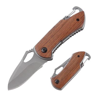 China Non-Variable Handle Foldable Wood Carabiner X74 Outdoor Hiking Hunting Backpacking Small Pocket Knife Survival Camping Self-Defense EDC for sale