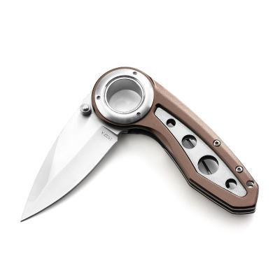 China Good Design Cavity Cutter Good Quality Non-variable Aluminum Handle Self-defense Folding Outdoor Camping Knife Hunted Series 1 for sale