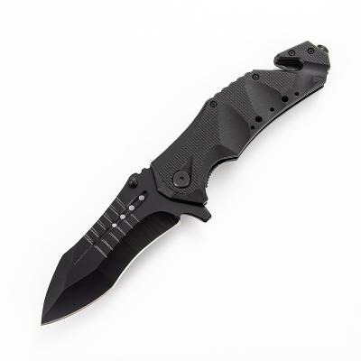 China Non-variable wide blade 3cr13 kukri steel folding knife with aluminum handle camping knife outdoor survival hunting belt cutter rescue knife for sale