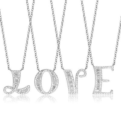 China FASHIONABLE silver plated scarf DIY your name kolye my surname collana 26 zircon English letters necklace for sale