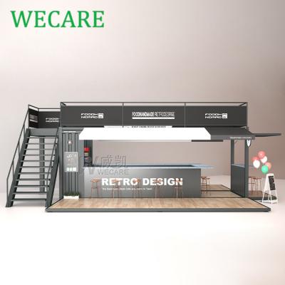 China Wecare Modern Expandable Container Cafe Bar And Foldable Restaurant Container Shop for sale