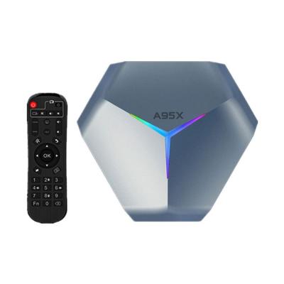 China H.265 Newest CPU Amlogic S905X4 4GB 128GB Android 10.0 AV1 8K 5GHz WiFi BT 4K OTT Smart TV Box A95X F4 for sale