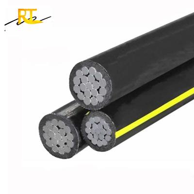 China 0.6/1KV Aerial 11KV 33KV 16mm 25mm 35mm 95mm 120mm 300mm2 3 Phase ABC Electrical Overhead Insulated Aerial Insulated Cable Malaysia for sale