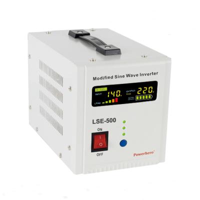 China 500VA modified sine wave inverter with battery charger 146x234x170mm for sale