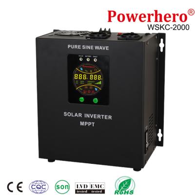 China Off-Grid Solar System 2KVA Hybrid Pure Sine Solar Inverter With Round Indicator for sale