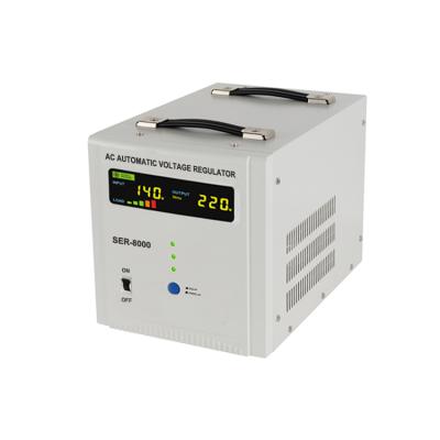 China SVC 8000VA Automatic Output Power Relay Stabilizing Type AC Voltage Regulator for sale