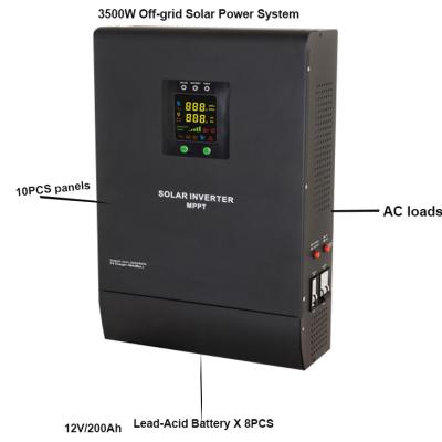 China 3.5KW Home Solar Power System With 3 Stage Charging Functions for sale