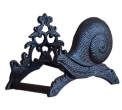 China WALL MOUNTABLE Cast Iron Snail Shape Garden Hose Holder Water Hose Holder for sale