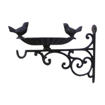 China Viable Bird Feeder Wall Hanging For Garden Decorative Cast Iron Pet Food Bowl for sale