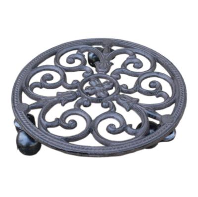 China CLASSIC antique cast iron mobile flower pot stand for sale