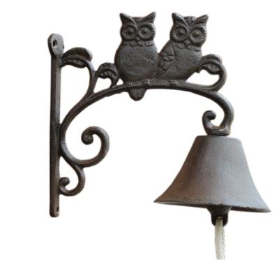 China Home Office Hotel Animal Shaped Unique Decorative Hanging Antique Cast Iron Door Bell for sale