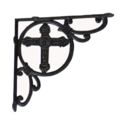 China Floating Wall Decoration Cast Iron Vintage Angle Corner Bracket for sale