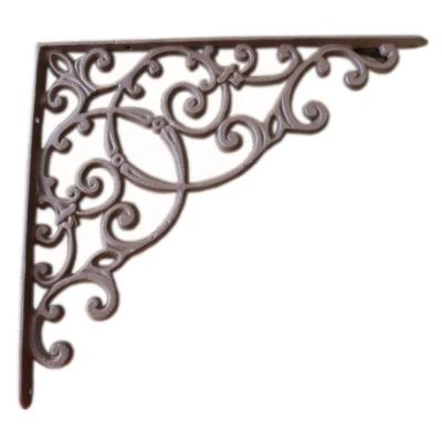 China Wall Decoration Vintage Triangle Iron Decorative Corner Shelf L Bracket for sale