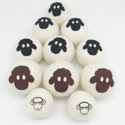 China 2021 Cleaning Best Seller Amazon 6 Pack Eco Friendly Felt Organic Handmade Wool Felt Balls 7cm Dryer for sale