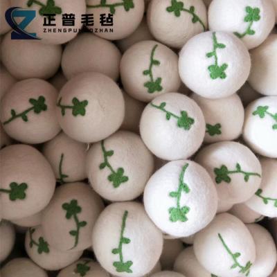 China Cleaner 2019 Amazon Tending Pure Organic 100% Wool OEM/ODM New Zealand To Reduce Time Static Saving Wool Felt Balls for sale